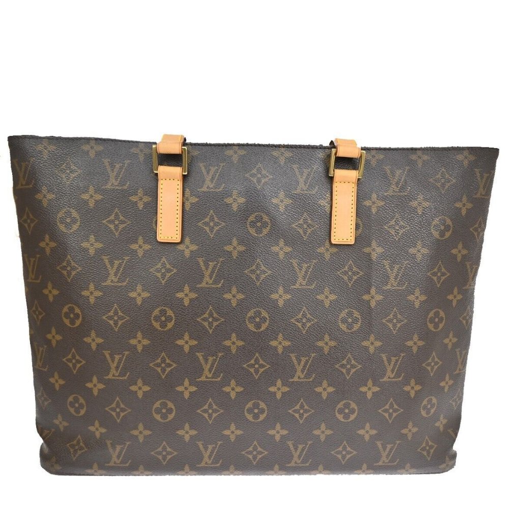 Louis Vuitton Logo Luco Shoulder Tote Bag Monogram Leather Brown